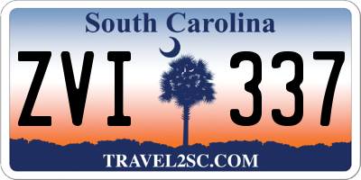 SC license plate ZVI337