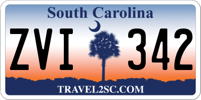 SC license plate ZVI342
