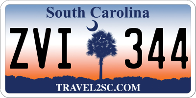 SC license plate ZVI344