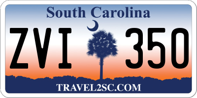 SC license plate ZVI350