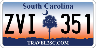 SC license plate ZVI351