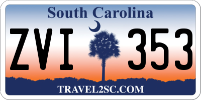 SC license plate ZVI353