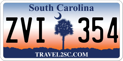 SC license plate ZVI354