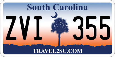 SC license plate ZVI355