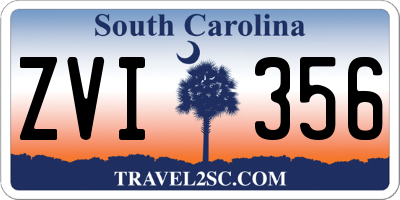 SC license plate ZVI356