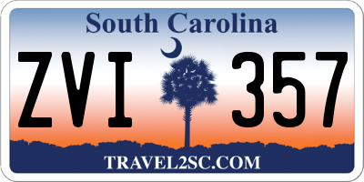 SC license plate ZVI357