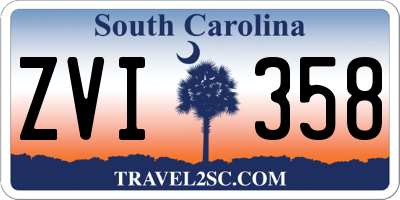 SC license plate ZVI358
