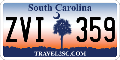 SC license plate ZVI359