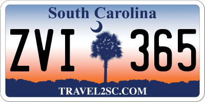 SC license plate ZVI365