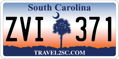 SC license plate ZVI371