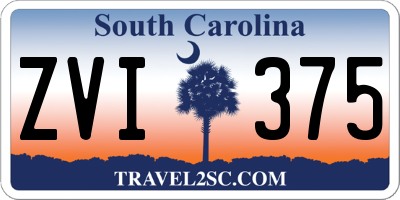 SC license plate ZVI375