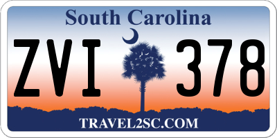 SC license plate ZVI378