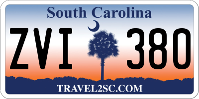 SC license plate ZVI380