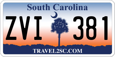 SC license plate ZVI381