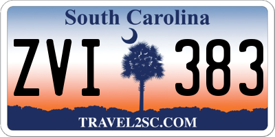 SC license plate ZVI383