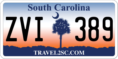 SC license plate ZVI389