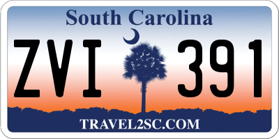 SC license plate ZVI391