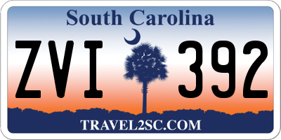 SC license plate ZVI392