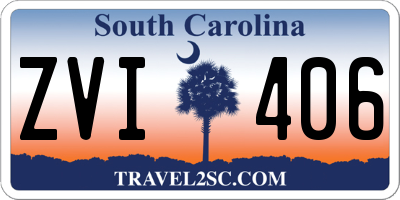 SC license plate ZVI406