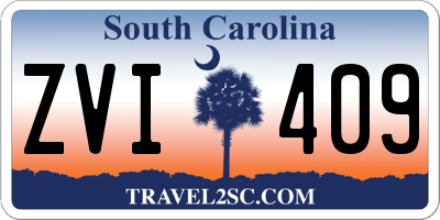 SC license plate ZVI409