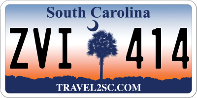 SC license plate ZVI414
