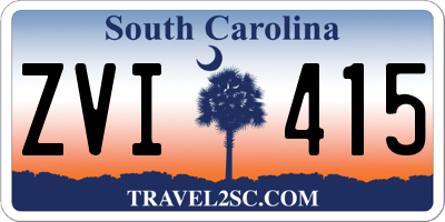 SC license plate ZVI415
