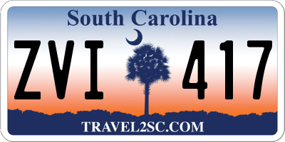 SC license plate ZVI417