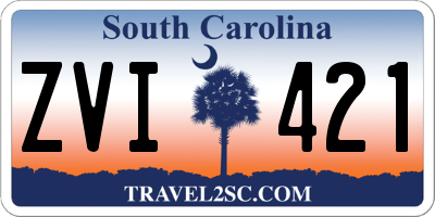 SC license plate ZVI421