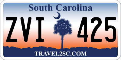 SC license plate ZVI425