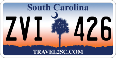 SC license plate ZVI426