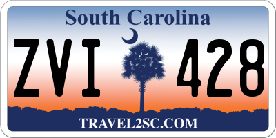 SC license plate ZVI428