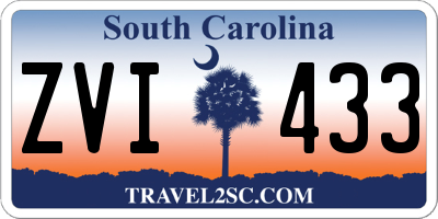 SC license plate ZVI433