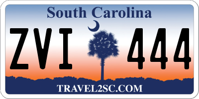 SC license plate ZVI444