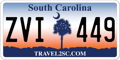 SC license plate ZVI449