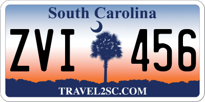 SC license plate ZVI456