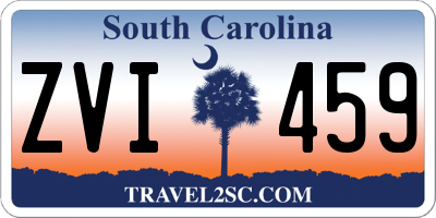 SC license plate ZVI459