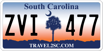 SC license plate ZVI477