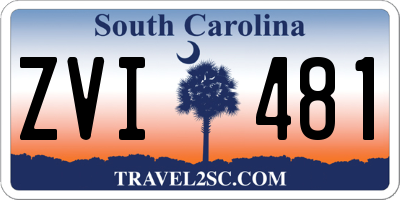 SC license plate ZVI481