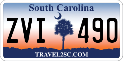 SC license plate ZVI490