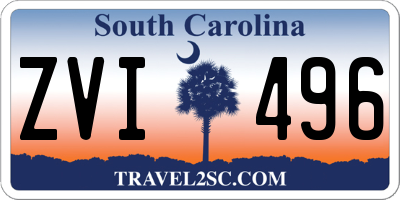 SC license plate ZVI496