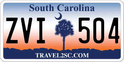 SC license plate ZVI504