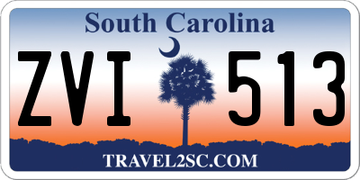 SC license plate ZVI513