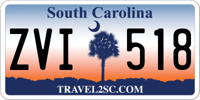 SC license plate ZVI518
