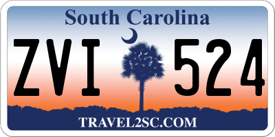 SC license plate ZVI524