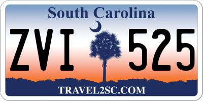 SC license plate ZVI525