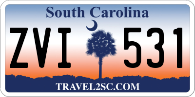 SC license plate ZVI531