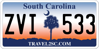 SC license plate ZVI533