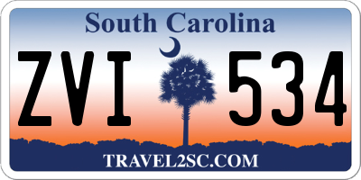 SC license plate ZVI534