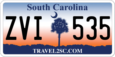 SC license plate ZVI535