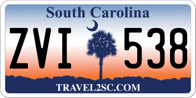 SC license plate ZVI538